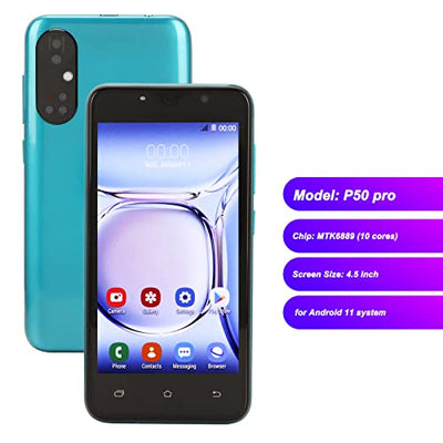 Mobil, Vorderseite 5MP RüCkseite 8MP HD Blue Resolution Smartphone 100-240V (EU-Stecker)