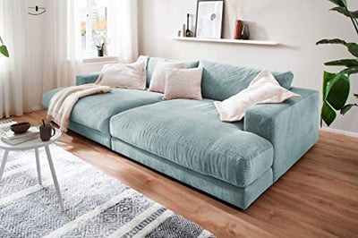 KAWOLA Big Sofa Cord Madeline Zeitloses Designer Megasofa aus Cord Wohnlandschaft Big Couch 290 x 86 x 170 (BxHxT)