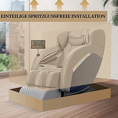 AJDOLL Massagesessel Ganzkörpermassage,Multifunktionaler Ganzkörper-Elektrischer Shiatsu-Massagestuhl mit Heizung und Fußroller für Zuhause und Büro (grau)