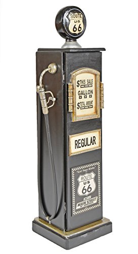 ts-ideen Retrolook CD DVD Schrank Regal Aufbewahrung Retro Design Zapfsäule Tankstelle schwarz 88 x 23 cm