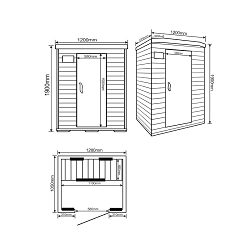 Home Deluxe – Infrarotkabine REDSUN M - Keramikstrahler, Hemlocktanne, Maße: 120 x 105 x 190 cm I Infrarotsauna für 2 Personen, Sauna, Wärmekabine