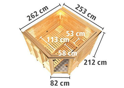 Marona - Karibu Sauna Premium inkl. 9-kW-Ofen