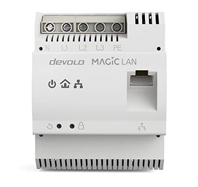 devolo 8550 Powerline Adapter Magic 2 LAN DINrail Hutschienen Adapter -bis 2.400 Mbit/s Internet aus dem Verteilerkasten, professionelles Heimnetzwerk, grau