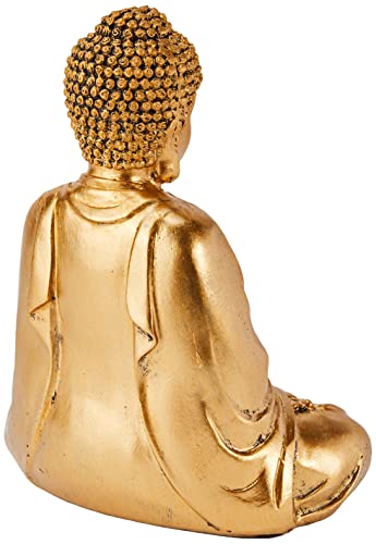 Zen'Light Buddha Statue Gold, Kunstharz, 16 x 10 x 20 cm