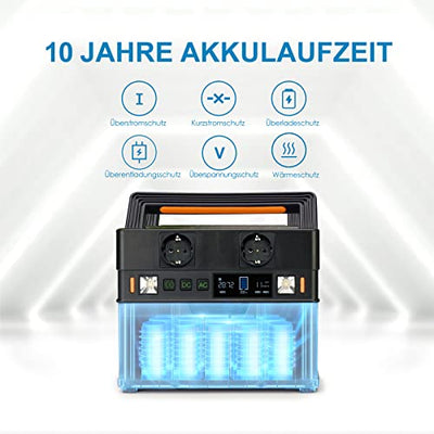 ALLPOWERS S300 Tragbare Powerstation 288Wh / 78000mAh Solar Generator Mobiler Stromspeicher Tragbares Kraftwerk mit 1x100W Faltbares Solarpanel Notstromversorgungs für Camping fischen Freien, Camping