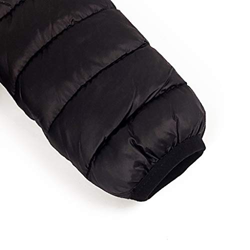 Baby Jacke Winter Mantel Kapuzenjacke Ultraleicht Mäntel mit Kapuze Schwarz 2-3 Jahre