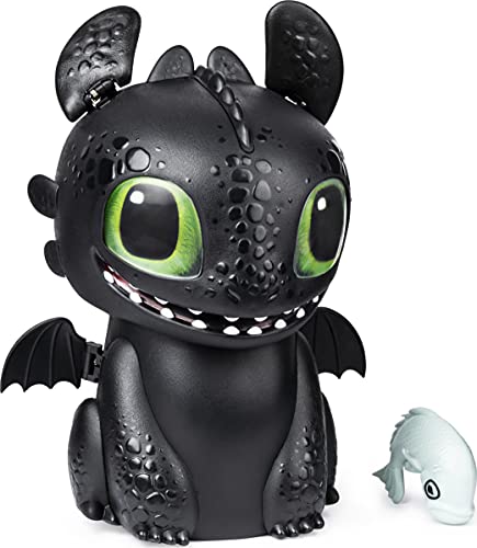 Dreamworks Dragons 6046183 Ohnezahn Babydrachen Ei, Hatching Dragon, Ohnezahn zum Ausbrüten, Soundeffekte, Kopf - und Bauchsensoren, interaktiv