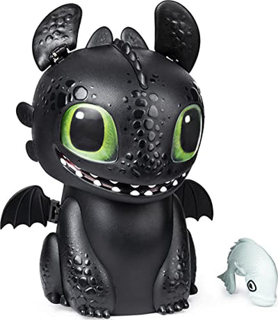 Dreamworks Dragons 6046183 Ohnezahn Babydrachen Ei, Hatching Dragon, Ohnezahn zum Ausbrüten, Soundeffekte, Kopf - und Bauchsensoren, interaktiv