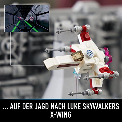 LEGO 75329 Star Wars Death Star Trench Run Diorama Set, baubares Modell für Erwachsene mit Luke Skywalkers X-Wing, Fanartikel, Deko, Geschenk