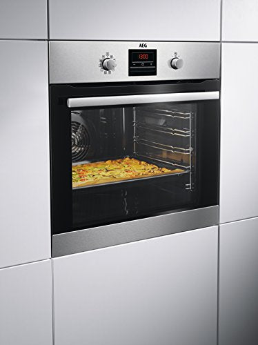 AEG BPS33102ZM Einbau-Backofen mit Pyrolytische Selbstreinigung / Grillfunktion / Display mit Uhr / Kindersicherung / Edelstahl