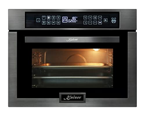 Kaiser Herdset EH 6306 RS + EM 6307 RS, Einbau Backofen Set 79 L, 15 Funktionen, Autark + Mikrowellen Backofen, 45 cm Hoch, TouchControl, Heißluftsystem, Infrarotgrill, Mikrowelle, 22 Funktionen