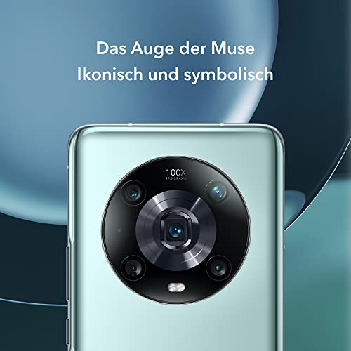 HONOR Magic4 Pro Android-Smartphone, 6.81 Zoll Handy, 8+256 GB, 120 Hz, Dual-SIM mit 50-MP-Triple-Kamera, Cyan