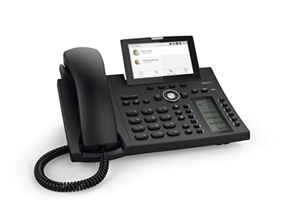 Snom D385 IP Telefon, SIP Tischtelefon Farbe + SmartScreen, 12 SIP-Identitäten, Sensorhakenschalter, Bluetooth, USB, 48 selbstbeschriftende Schlüssel (12 physische), Schwarz, 00004340