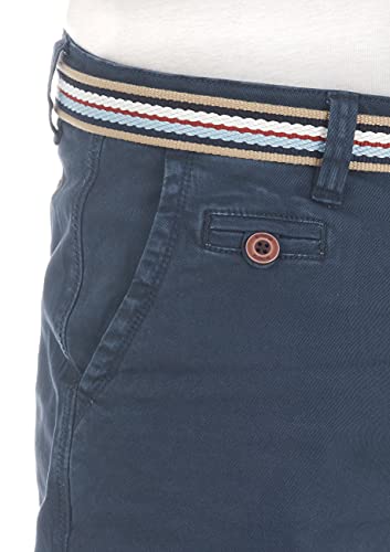 riverso Herren Chino Shorts RIVKlaas Regular Fit Gürtel Bermuda Kurze Hose Sommer Short 98% Baumwolle Blau w33, Größe:W 33, Farbe:Dark Blue (19400)