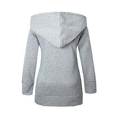 Kapuzenpullover Damen,Damen Große Größen Lang Outdoor mit Kapuze Schwarz Braun Fleece Jacke Mantel Plüsch Wintermantel Plüschjacke Kapuzenjacke Herbstjacke Herbstmantel Winterjacke Fleecejacke