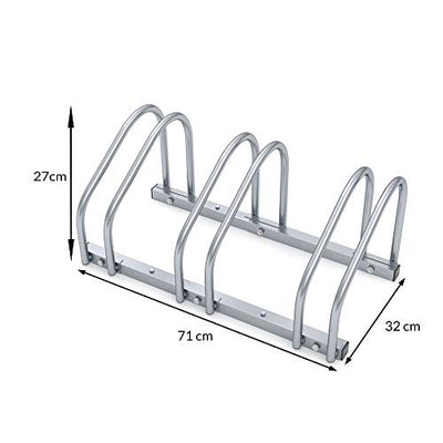 Monzana Fahrradständer für 3 Fahrräder 35-60 mm Reifenbreite Mehrfachständer Aufstellständer Radständer Bodenständer