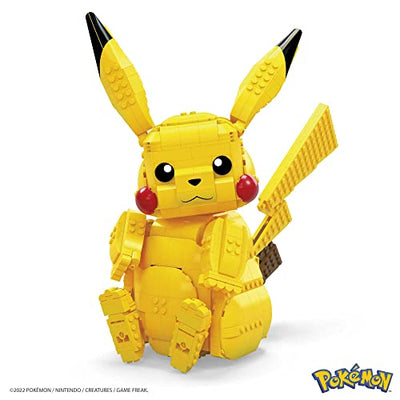 MEGA Construx FVK81 - Pokemon Jumbo Pikachu 30 cm Bauset mit 825 Bausteinen, Spielzeug ab 8 Jahren