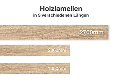 HEXIM 2,7m Lamellen MDF Holz - Lamellenwand Raumteiler Top Design Holzlamellen Wandverkleidung - (8 Stück - Black Edition) Sonnenschutz Hotel Design