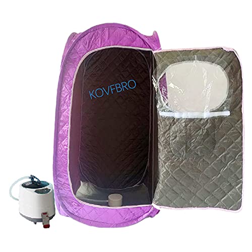 KOVFBRO Steam Sauna Tent Portable Spa Room Home Full Body Slimming Folding Detox Therapy Steam Fold Sauna Cabin Sauna Generator 220V 4L 2000W