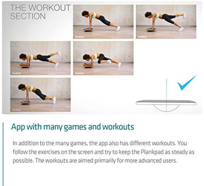Plankpad PRO – interaktiver Ganzkörper-Trainer & Balance Board - Plank Bauchmuskel Trainer inkl. Smartphone-App mit Spielen & Workouts – Fitness-Hometrainer für die ganze Familie