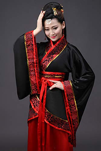 BOZEVON Damen Kleidung Tang Anzug - Altertümlich Chinesischen Stil Traditionellen Kostüm Hanfu Kleider - für Bühnenshow Performances Cosplay, Stil-1/XL