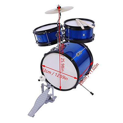 【𝐎𝐬𝐭𝐞𝐫𝐟ö𝐫𝐝𝐞𝐫𝐮𝐧𝐠𝐬𝐦𝐨𝐧𝐚𝐭】 mit Installationshalterung Set Kid Drum Kit, musikalische Ausbildung Children Drum Kit, professionelles Metal Weihnachtsgeschenk zum Spielen für Anfänger