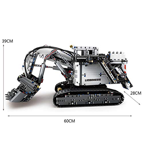 DSXX Technik Bagger Bausteine Bausatz mit APP / 2,4 GHz Fernbedienung, 4062Teile Konstruktionsspielzeug Kompatibel mit Lego Technic