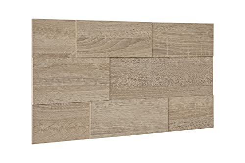 HEXIM Wandverkleidung - Stilvolle 3D Paneele mit 7 Verlegevarianten, Holzpaneele aus MDF - (1,13qm Eiche Sonoma) Wandverblender Paneel Verkleidung Innenbereich