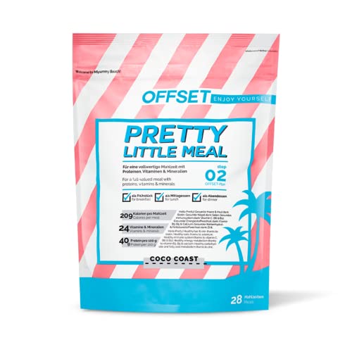 Vollwertiger Mahlzeitenersatz von OFFSET Nutrition ® | Pretty Little Meal Coco Coast | Abnehm Shake unter 210 Kalorien | 560 g für 28 Portionen | mit Vitaminen und Proteinen