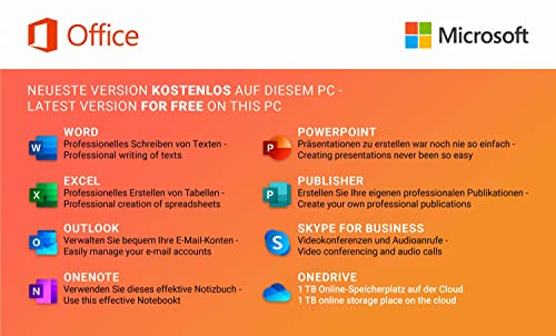 Ankermann Silent Desktop PC Palma | Intel Dual Core | Intel HD | 8GB RAM | 480 GB SSD | 500GB HDD Festplatte | Windows 10 | Office 365