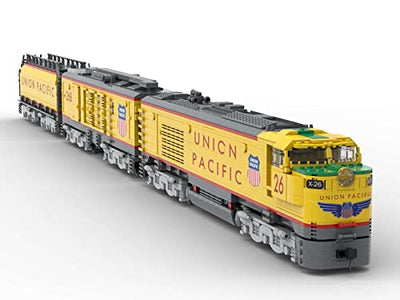 HIDEDE Technik Lokomotive Zug Bausteine, 4204 Teile Retro Zug Union Pacific 8500 GTEL MOC-106723 Modellbausatz Kompatibel mit Lego Technic Creator, 132.8 x 8 x 12.8cm