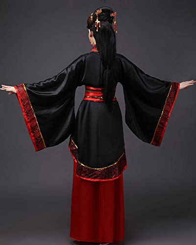 BOZEVON Damen Kleidung Tang Anzug - Altertümlich Chinesischen Stil Traditionellen Kostüm Hanfu Kleider - für Bühnenshow Performances Cosplay, Stil-1/XL