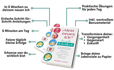 „Mein neues Ich“ - Das große Arbeitsbuch zu den 5 Themen, die dein Leben verändern werden: Selbstfindung, Inneres Kind heilen, Vergangenheit loslassen, Selbstliebe spüren, Glück finden