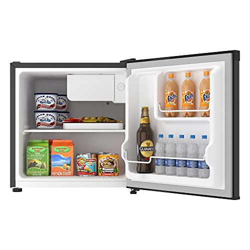 CHiQ Mini Bar Kühlschrank 46 L,Mini Kühlschrank mit Tiefkühlfach,49,6 x 47,4 x 44,7 cm (HxBxT),F Energieverbrauch 100 kWh/Jahr,Sehr Leise 35db,12 Jahre Garantie auf den Kompressor