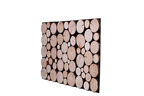 Holzpaneel Kiefer Wandpaneele Wandverkleidung Holzwand 3D Kaminholz ab 0,58 bis 1,74 m² (PSDM Paneele 6x / 1,74 m²)