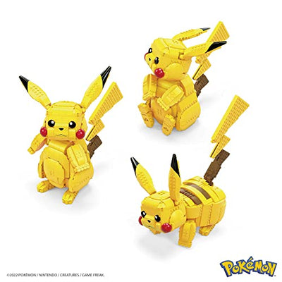 MEGA Construx FVK81 - Pokemon Jumbo Pikachu 30 cm Bauset mit 825 Bausteinen, Spielzeug ab 8 Jahren