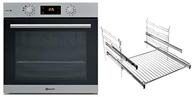 Bauknecht BAR2S K8 V2 IN Dampf-Backofen inklusive 2-fach Backauszug/A+/71 L Maxi-Garraum/Heißluft/Gentle Steam mit Feuchtigkeitszugabe/Einfaches Reinigen mit SmartClean-Innenraum, Edelstahl