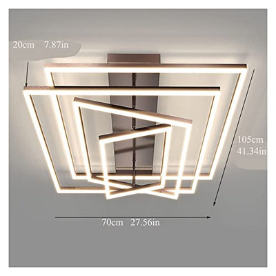 TOMYEUS Deckenlampe LED Deckenleuchte, schwarz quadratisch Acryleinbau Deckenleuchte, for Schlafzimmer, Wohnzimmer, Küche und Büro Deckenleuchte