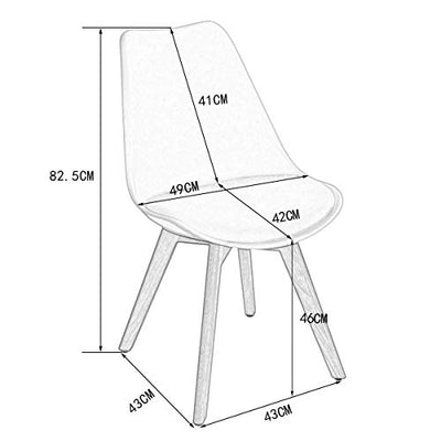 H.J WeDoo Esszimmergruppe mit Esstisch und 4 Essstühlen, Rechteckig Esstisch mit 4 Esszimmerstühle Geeignet für Esszimmer Küche Wohnzimmer, Weiß Esstisch und Stühle