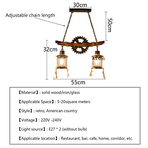 Retro Deckenlampe Deckenleuchten Industrial Bild Vintage Steampunk Kronleuchter Tischlampe Kreativ Persönlichkeit Pendelleuchte Höhenverstellbar Pendellampe Loft Bar Esszimmer Küche 2 Kopf Lampe