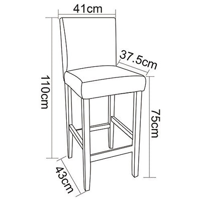 WOLTU BH64dgr-2 Barhocker Bistrostuhl Holz Leinen Bistrohocker mit Lehne , 2er Set ,Schwarze Beine aus Massivholz , Antirutschgummi , dick gepolsterte Sitzfläche aus Leinen , Dunkelgrau