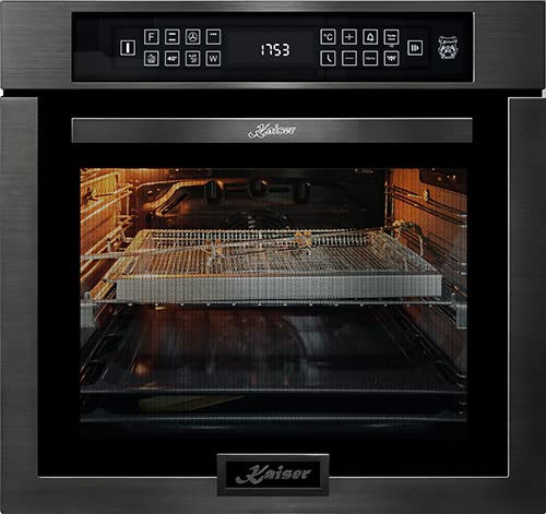 Kaiser Herdset EH 6306 RS + EM 6307 RS, Einbau Backofen Set 79 L, 15 Funktionen, Autark + Mikrowellen Backofen, 45 cm Hoch, TouchControl, Heißluftsystem, Infrarotgrill, Mikrowelle, 22 Funktionen