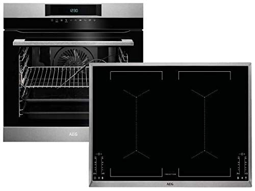 AEG BPK745-1 Set Pyrolyse Backofen BPK742220M + Induktionskochfeld IKE74451XB