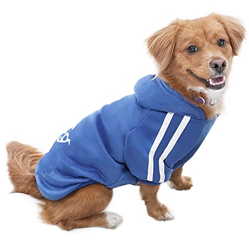 Eastlion Hund Pullover Welpen-T-Shirt Warm Pullover Mantel Pet Kleidung Bekleidung, Saphirblau, Gr. XL