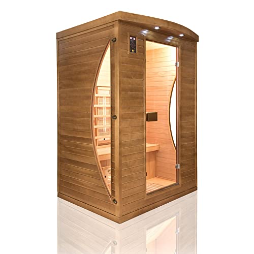 France Sauna - SN-SPECTRA03R - Infrarot-Sauna Spectra - Dual Healthy Technologie - Stereo-Audio Radio - Chromotherapie 7 Farben - 2 Sitzer