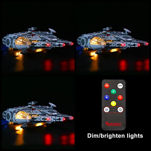 BRIKSMAX LED Beleuchtungsset mit Multifunktions-Soundfernbedienung für Lego Star Wars Millennium Falcon, kompatibel mit Lego 75257 - Ohne Lego Set（Fernbedienung Version