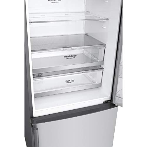 LG GBB567PZCMB1 Kühlschrank Combi 85 m, A++, Fassungsvermögen 374 l mit Wasserspender, Serie 7, Edelstahl Anti-Fingerprint