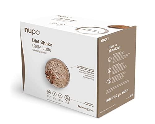 Nupo Diet Shake Caffe Latte – Premium Diät-Shake zum Abnehmen I Kompletter Mahlzeitersatz zum Abnehmen I 30 Portionen I Very low calorie diet, glutenfrei, GMO frei