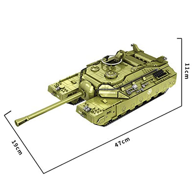 MISINI Technik Panlos 628010 T28 Super Heavy Tank Bausteine Klemmbausteine, WWII Militär Amerikanisches Schwerer Panzer Modellbausatz, 2986 Teile Panzer Spielzeug für Erwachsener, Kompatibel mit Lego