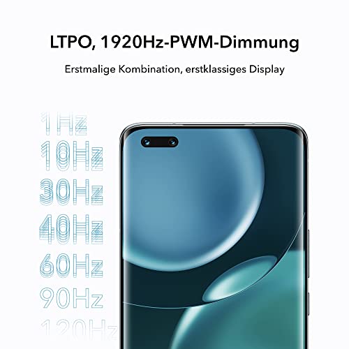 HONOR Magic4 Pro Android-Smartphone, 6.81 Zoll Handy, 8+256 GB, 120 Hz, Dual-SIM mit 50-MP-Triple-Kamera, Cyan